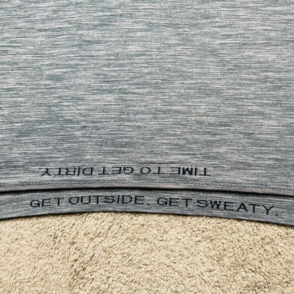 Lululemon T-Shirt Mens Small Green Time To Get Dirty Get Outside Get Sweaty Tee - Picture 6 of 9